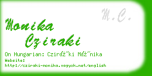 monika cziraki business card